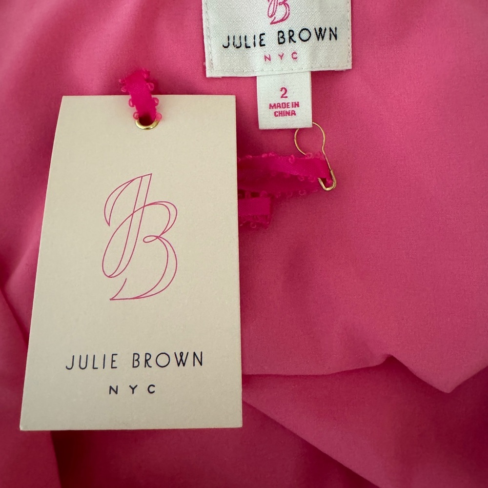 Julie Brown NYC Pink Tank. Brand New with tags. Never work, Size 2